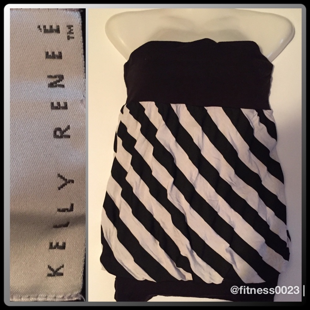 Kelly Renee Black and white tube top Sz  xsmall